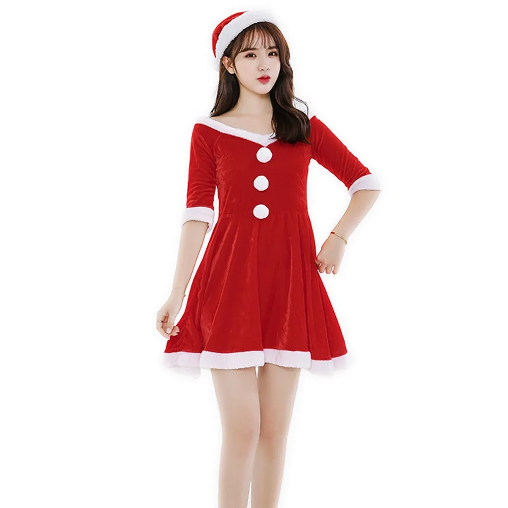 Robe hiver femme женское платье леди половина рукава бархат рождественские костюмы зимнее платье сценический костюм vestidos ropa mujer robe femme