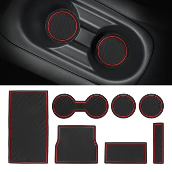 

LEEPEE Anti Slip Mat For Tesla Model 3 Gate Slot Center Protective Cup Holder Pads Auto Accessories Car Console Wrap Mat