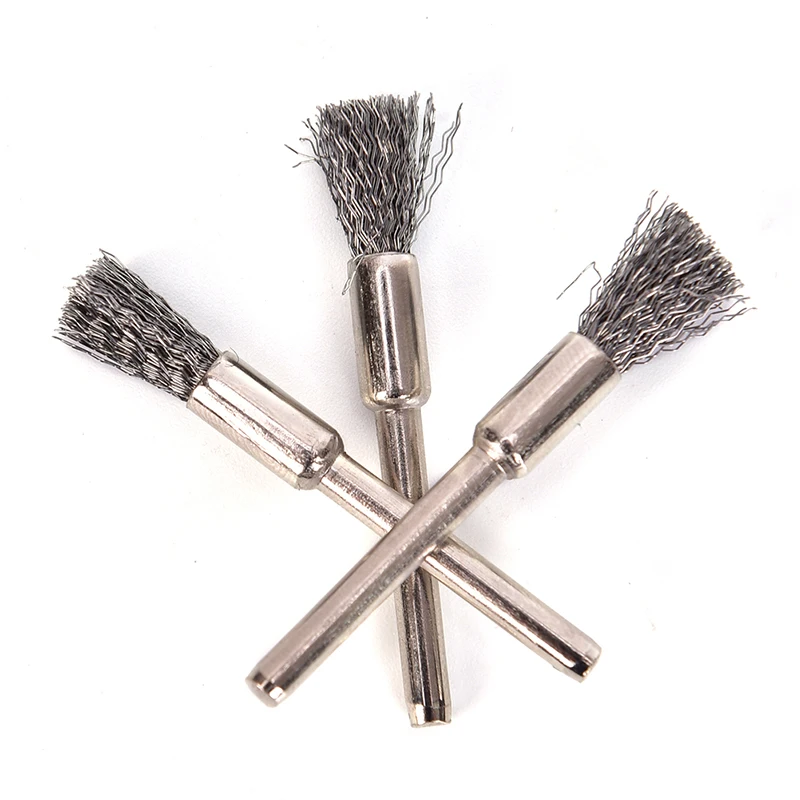 15Pcs/lot Per Pack Electric Grinding Wire Brush NEW Stainless Steel Rotary Brush Wire Wheel Brush Grinder Rotary Tool 5mm