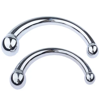 Double Head Metal Anal Dildo Butt Plug Set Adult Sex Toys For Women Men Couples Game Anal Hook Bead Tail Plug G-Spot Stimulator 4