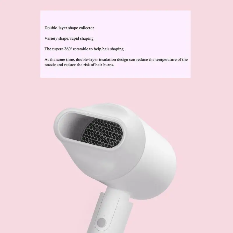 XIAOMI водный ион Фен MIJIA Профессиональный Быстросохнущий фен для волос Nanoe Анион Фен для ухода за волосами инструмент для дома путешествия 1600 Вт