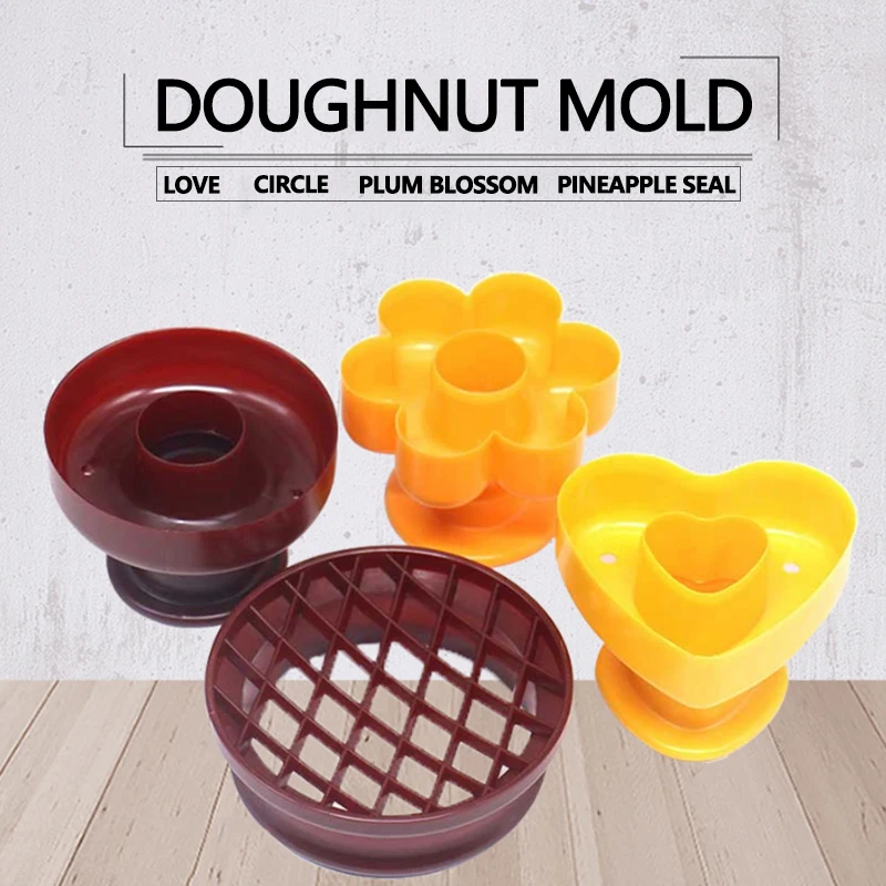 2021 DIY Donut Maker Mold Food Grade Plastic Doughnuts Maker Cutter Fondant Cake Bread Desserts Bakery Mould Kitchen Baking Tool