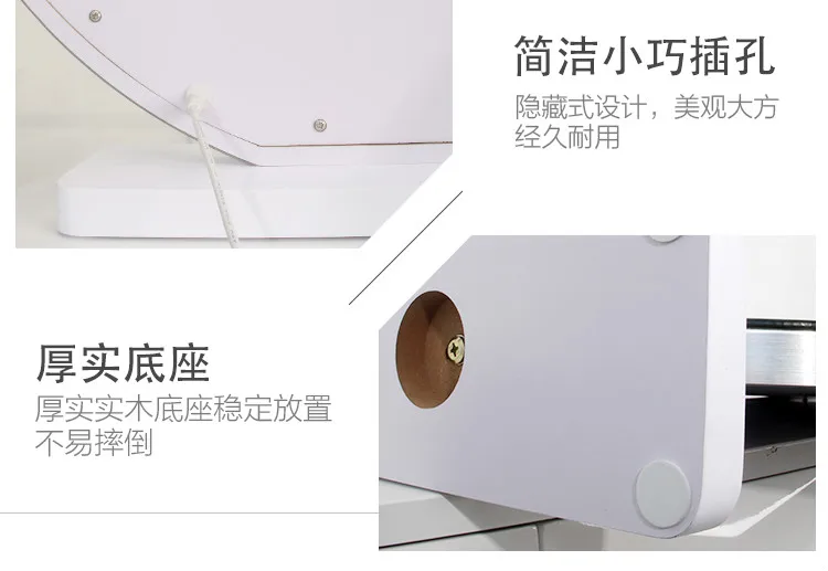 Круглое большое зеркало для макияжа, светодиодный светильник, профессиональное настольное туалетное зеркало HD, светильник в стиле принцессы mx12291632