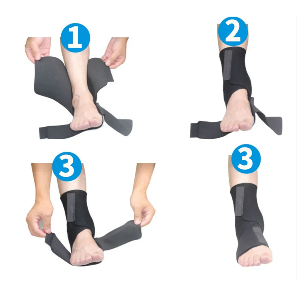 Adjustable Foot Drop Splint Brace Orthosis Ankle Joint Fixed Strips UK