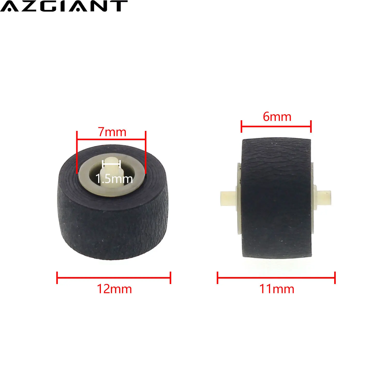 5pcs 12mm*6*1.5 Car Retractor Press Belt Pulley Deck Audio Pressure Recorder For JVC Cassette Pinch Roller Tape Card Seat | Автомобили и