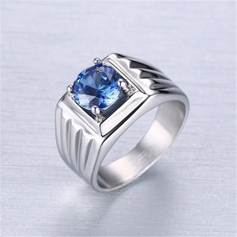 Новое модное инкрустированное австрийским Стразы мужское кольцо в богемном