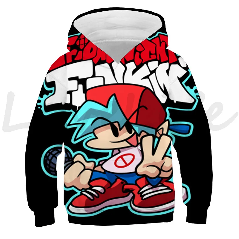 thumbnail image 1 of Nueva sudadera con capucha con estampado 3D Friday Night Funkin para niños, ropa para niños, sudadera de moda para niños, ropa de calle, juego de anime, camisetas de gran tamaño, 1 of 5