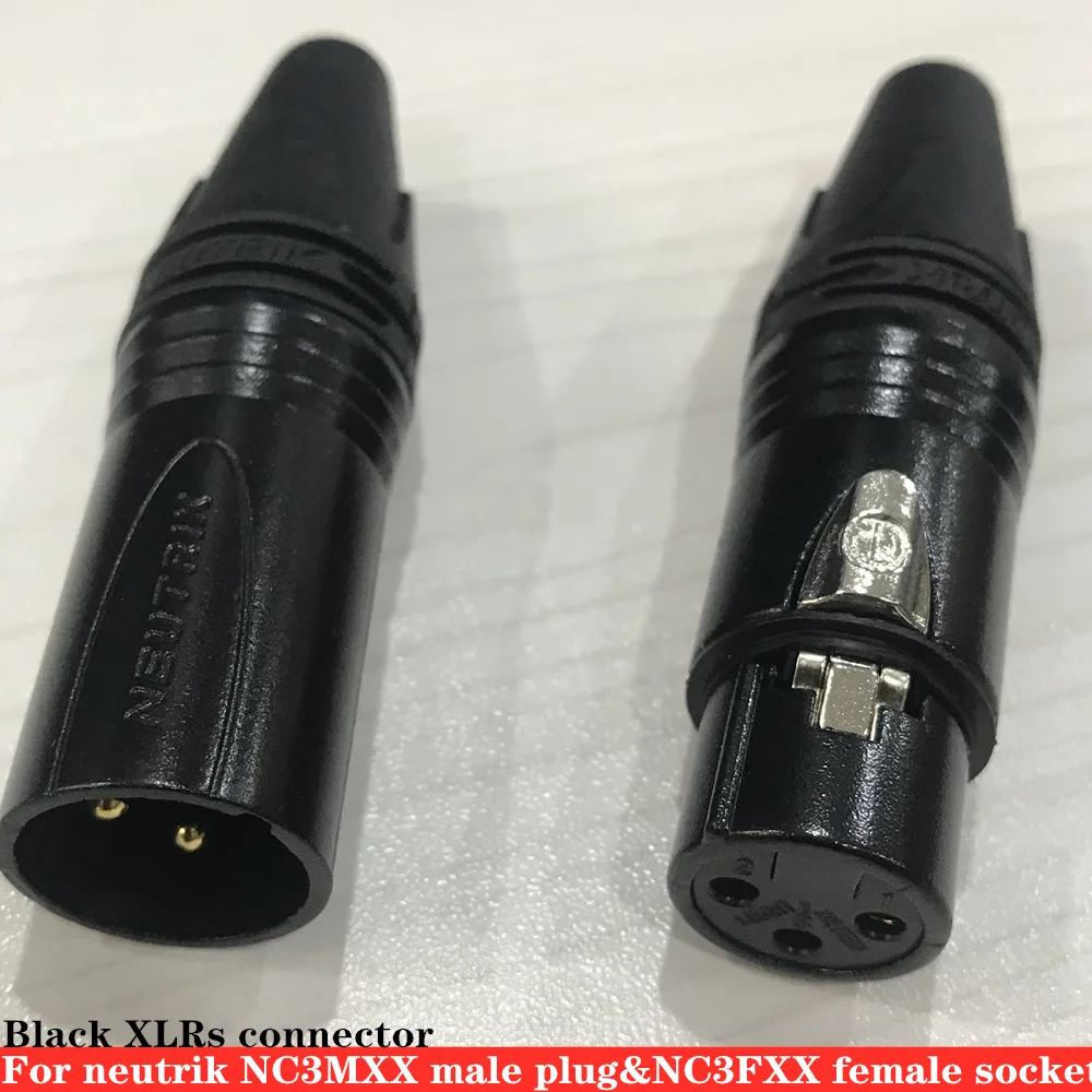 20 шт./лот XLR кабельный разъем для NEUTRIK 10 шт. NC3MXX и NC3FXX мужской femelle3PIN черный