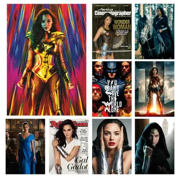 

Custom Design 250GSM Paper Card 2020 Moive Wonder Woman 1984 SEXY Actress Gal Gadot Photography PostCard DIY Painted Handmade