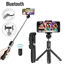 Roreta 3 em 1 sem fio bluetooth selfie vara para iphone ios android dobrável mini tripé expansível monopod com controle remoto
