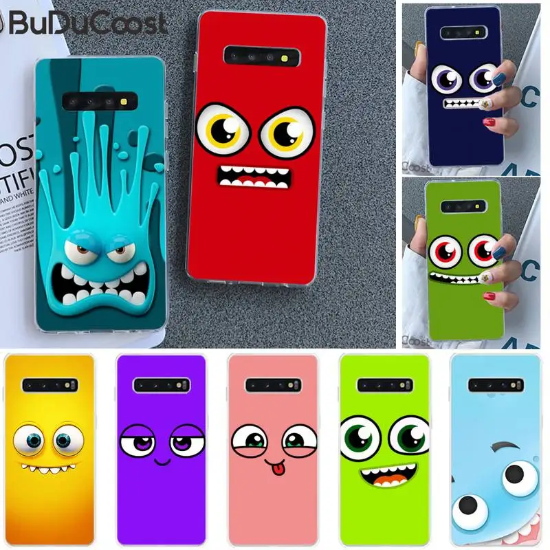 Riccu крутой чехол для телефона с забавным лицом Samsung Galaxy S10 Plus S10E S6edge S7edge S8 S9 S10lite S20
