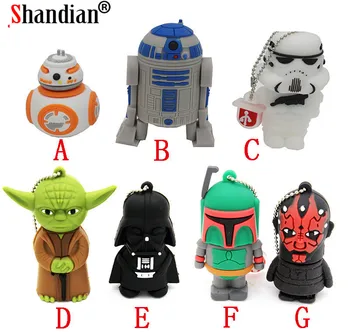 

SHANDIAN Promotion star wars pen drive cartoon pendrive 8gb 16gb 32gb 64gb model pen driver disk Stick flash memeory
