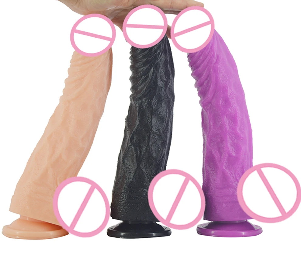 Get  Realistic Big Dildo PVC Flexible Penis Dick with Strong Suction Cup Huge Dildos Cock Adult Sex Prod