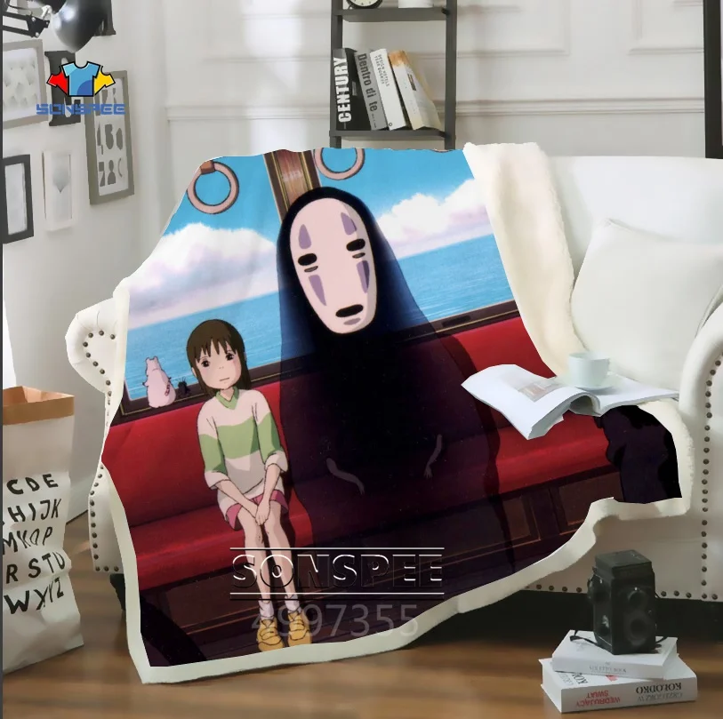 SONSPEE унесенное призраками одеяло Harajuku с 3d принтом для детей и взрослых, Классическое Одеяло с рисунком аниме, Осеннее теплое постельное белье, одеяло для сна