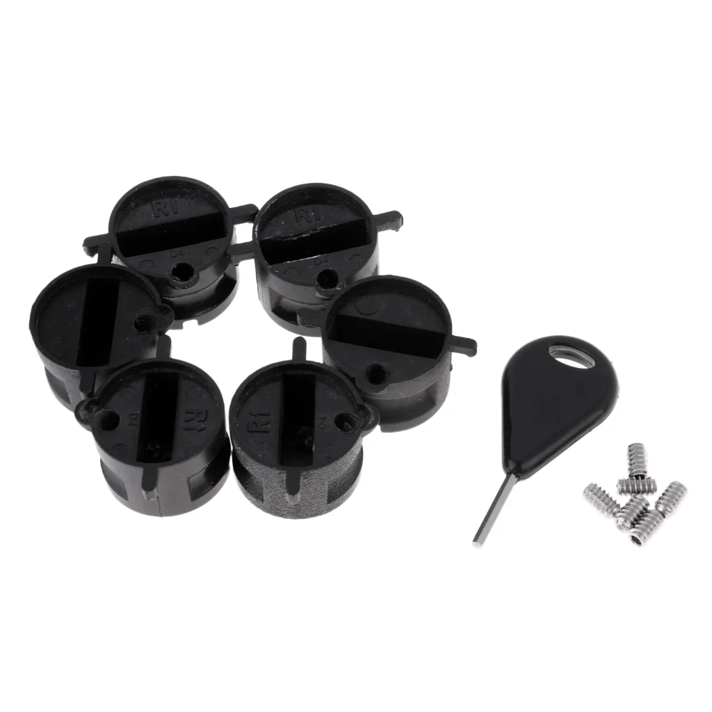  Surfboard Fin Key Replacement Accessory w/6pcs Grub Screws & Leash Plug