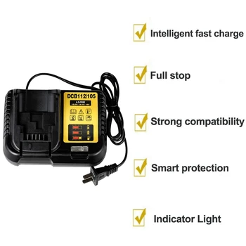 

Dcb105/Dcb112 Lithium Battery Charger for Dewalt 12V 14.4V 18V Dcb120