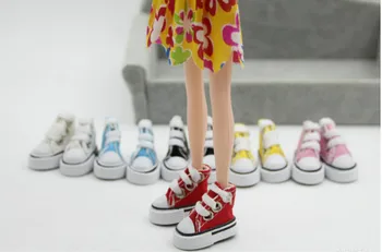 

Hot sale 1Pair 3.5cm Cute Mini Doll Shoes Denim Canvas Shoes For Doll For Toy For Sharon Doll Boots Dolls Sneakers Accessories