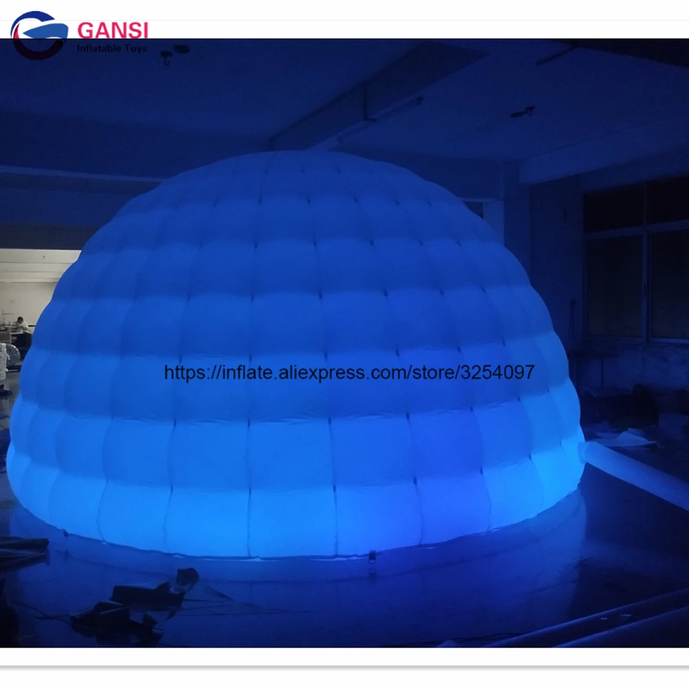 Free shipping door to door event party lighting toy tent inflatable air dome tent with coloful lights