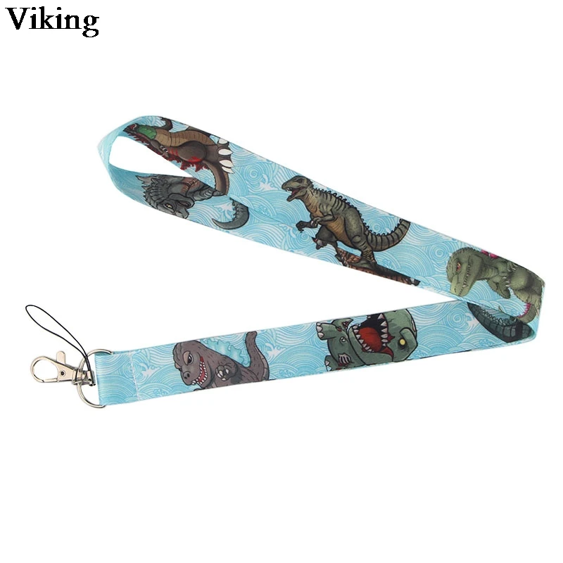 

Dinosaur Horror Printing Lanyards For Key ID Card Phone Animal Neck Strap Keychains USB Badge Holder Phone Hang Rope G0460