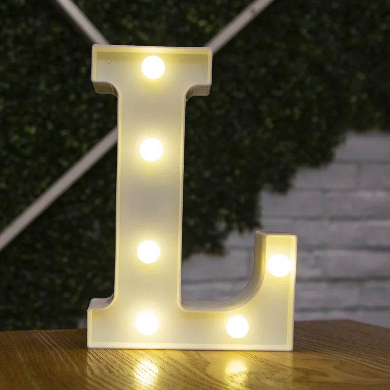 Alphabet Letter LED Lights Luminous Number Lamp Decor  Battery Night Light for home Wedding Birthday Christmas party Decoration night stand lamps