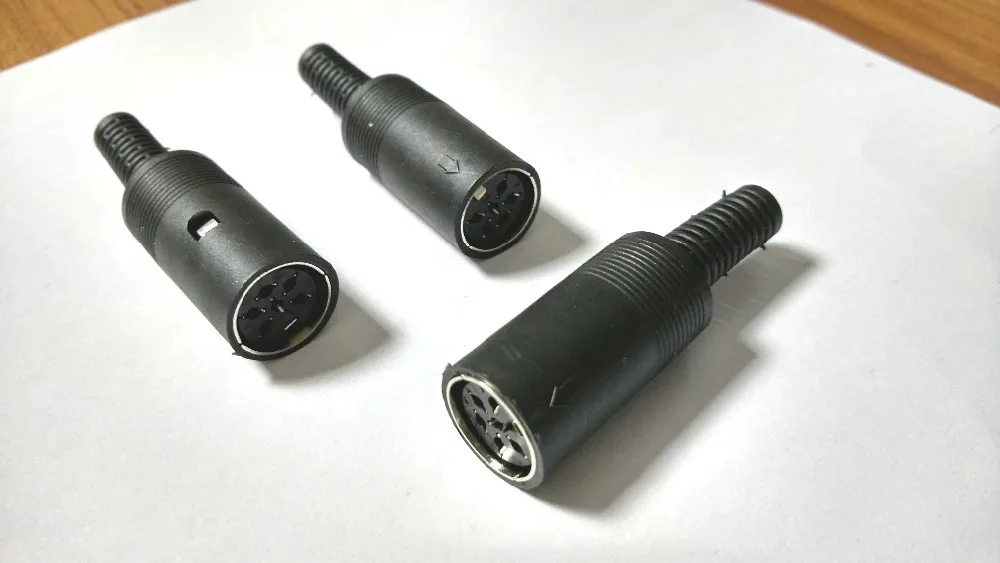 100 шт. 6 pin DIN Мужской Женский Разъем Кабельный разъем