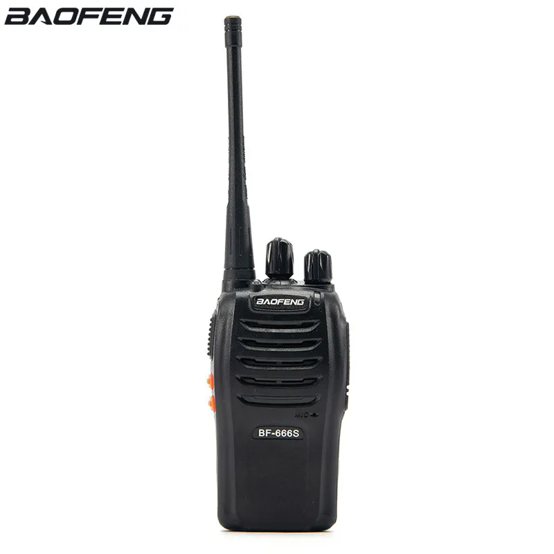 2 unids/lote Baofeng BF-888S/666S Mini Walkie Talkie conjunto BF-666s USB portátil de carga de Radio amateur bidireccional caza senderismo