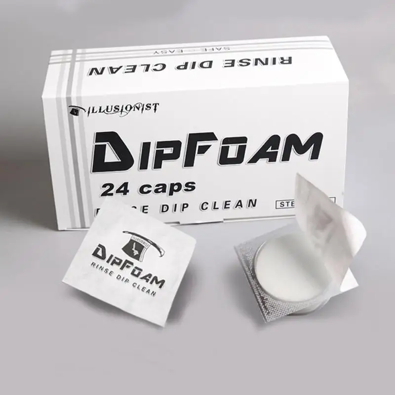 24 шт одноразовые стерильные иглы для очистки губки Dip пена татуировки принадлежности область применения Интегральная игла