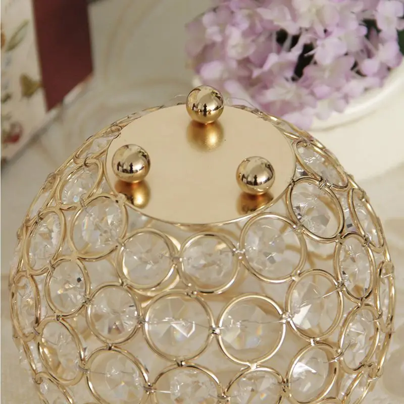New-Crystal Tea Light Candle Holders/Candle Shade for Wedding Coffee Table Decorative Centerpiece Holiday Decoration 10cm Diamet