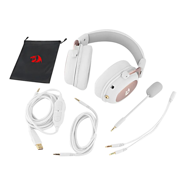 Redragon H510 Zeus 2 Wired Gaming Headset 7 1 Surround Sound Cushion Detachable Mic Immersive Headphone