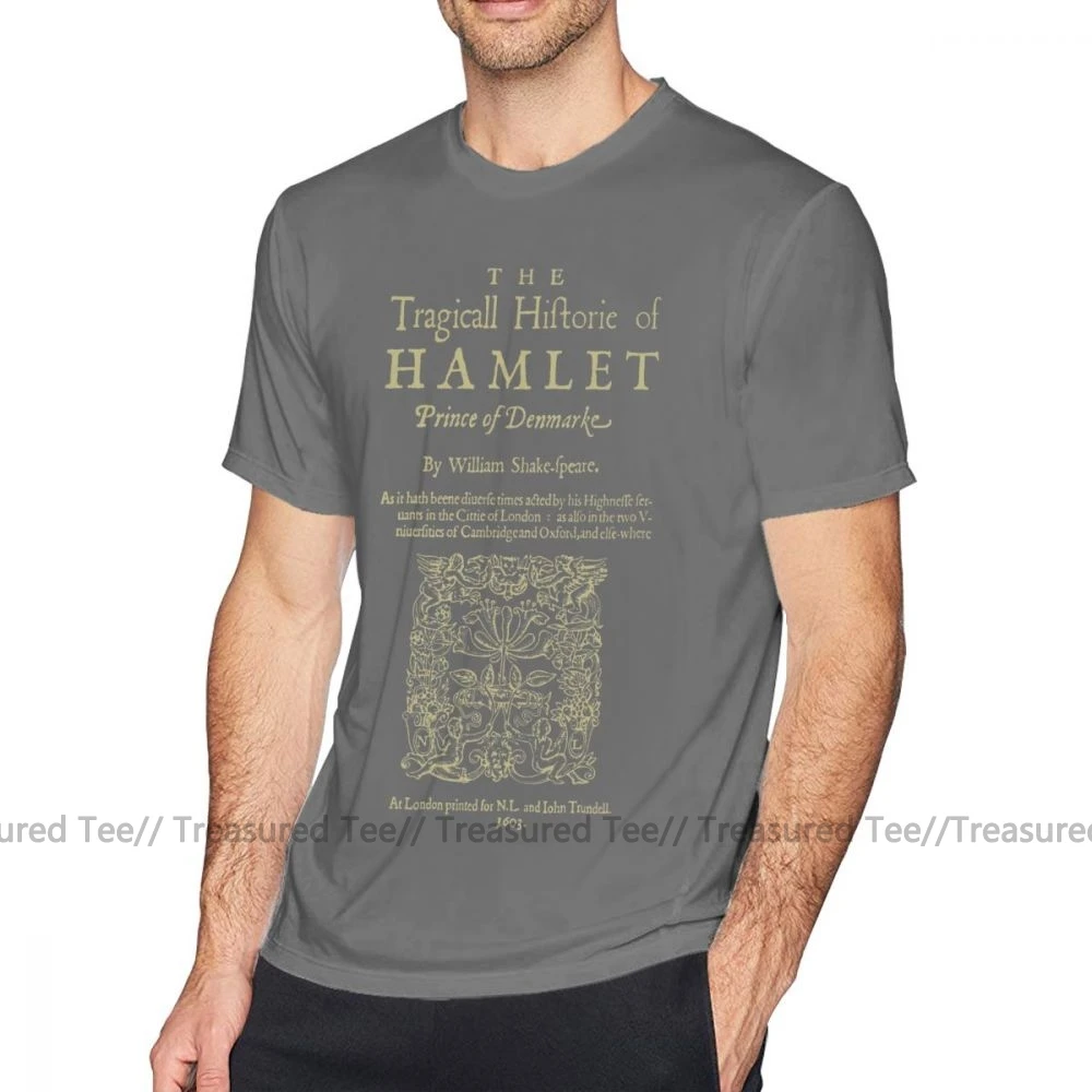 Гамлет, футболка, Шекспир, Гамлет, темная одежда, версия, футболка, повседневная мужская футболка, короткий рукав, 5x, Милая футболка из 100 хлопка