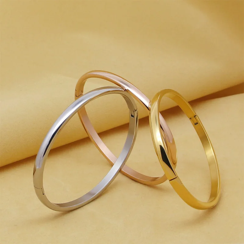 Oval Shape Stainless Steel Bracelets Parent-Child Series Love Bangle for Women Party Gifts stainless steel bracelet