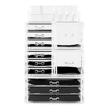 

Acrylic Cosmetics Storage Rack with 11 Drawers Transparent ship from US drop shipping
