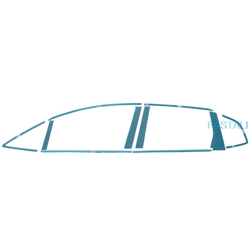 As picture 20pcs Для Honda FIT JAZZ-19 украшение для стекла автомобиля из нержавеющей стали Яркие полоски наклейки на окна в колонну наклейки Автозапчасти - Цвет: As picture 20pcs
