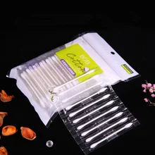 100 шт Одноразовые двухсторонние ватные палочки косметические инструменты индивидуально упакованные для переносных путешествий Горячая 7,8x0,5 см