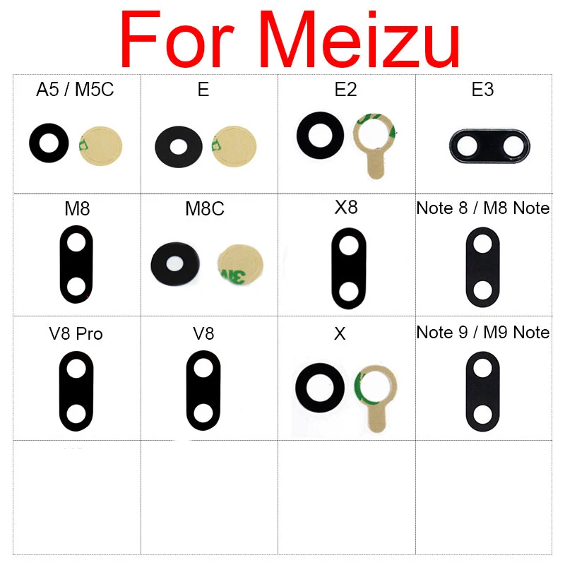 Стекло для задней камеры Meizu Note 8 9 M8 M9 A5 M5C E E2 E3 M8C X8 V8 Pro X | Мобильные телефоны и