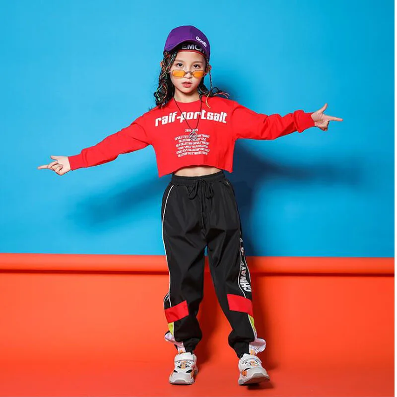 Детская одежда в стиле хип-хоп; толстовка; куртка; Топ; джинсы для бега; брюки для девочек и мальчиков; Джаз; танцевальный костюм; одежда для сцены