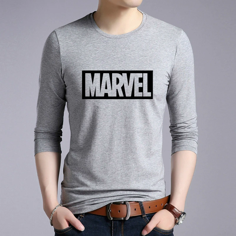Футболка супергероя Marvel, Мстители, Мужская/Женская Повседневная футболка, модные брендовые мужские футболки, хлопковая Осенняя футболка с длинными рукавами