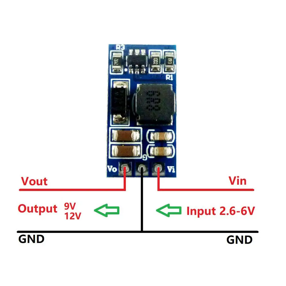 Mini DC DC Step up Boost Converter 7W ND0412SA With Pin Or Without Pin For Battery 5