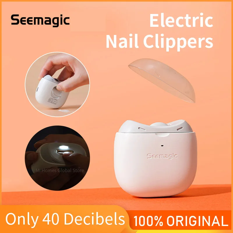 Купить Seemagic Electric Automatic Nail Clippers With Light Trimmer Cutter For Baby Adult Care Scissors Mi Smart Home  Электроника | Home Automation Modules (1005003520286719)