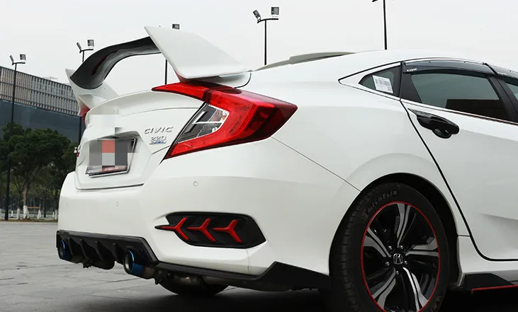 Подходит для Honda Civic Седан спойлер заднего крыла тип-r стиль АБС пластик краска