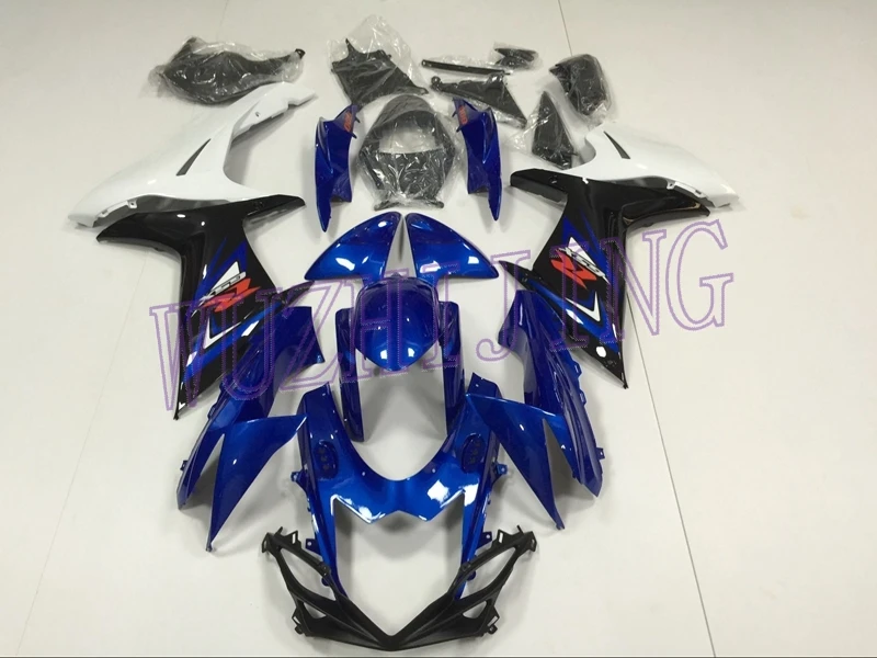 Тела Наборы GSXR600 обтекатель Наборы GSX R 750 11 12 синие черные белые Обтекатели GSX-R750 2011- K11 - Цвет: INJECTION mold
