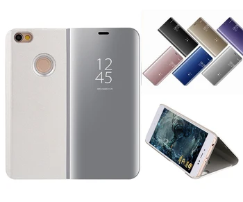 

30pcs Smart Flip Clear View Mirror Stand Cases For Xiaomi Redmi Note 8 Pro 8T 8A 7 7A 6 6A S2 Go K20 Leather Protection Cover