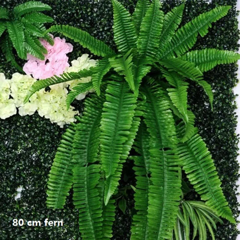 Hanging Plants Artificial Greenery Hanging Fern Grass Plants Green Wall Plant Silk Artificial Hedge Plants