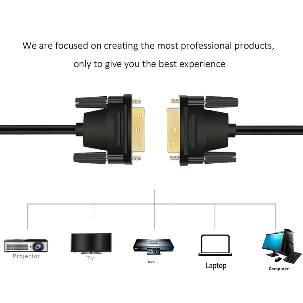 Кабель DVI высокоскоростной DVI-монитор DVI видео кабель DVI 24+ 1 контактный штекер 1 м 2 м 3 м 5 м для проектора ноутбука тв LCD DVD HDTV
