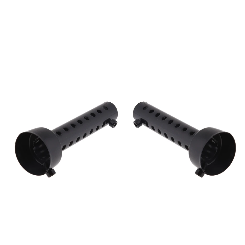 2 Pcs Motorcycle Tail Exhaust Can Pipe Baffle Muffler Silencer DB Killer Noise Sound Eliminator 45mm Black