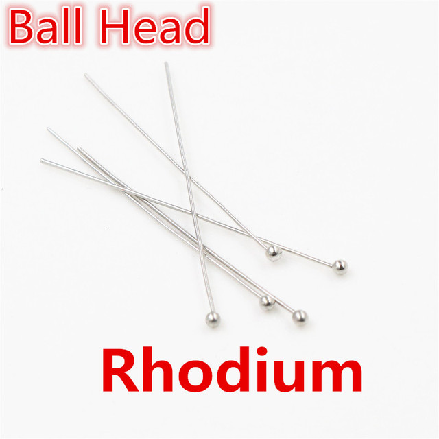 16 20 25 30 35 40 45 50mm Flat Head/Ball Head/Eye Head Pins Metal Headpins For Jewelry Findings Making DIY Supplies