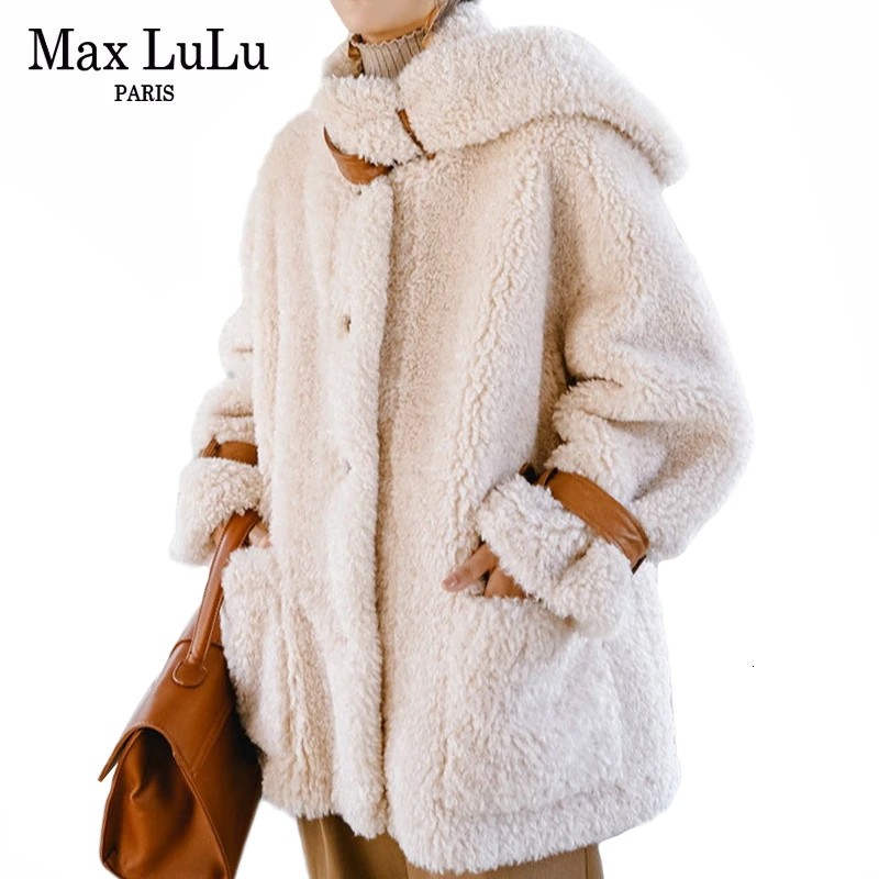 Max LuLu зимняя утепленная одежда Роскошная Корейская женская верхняя в стиле панк