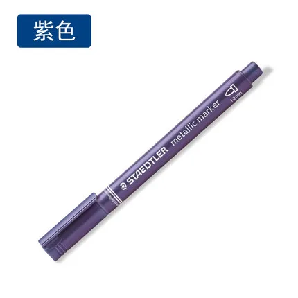 1 шт. STAEDTLER Канцтовары металлический маркер 8323 руководство поздравительная открытка приглашение знак в знак Примечание ручка - Цвет: purple