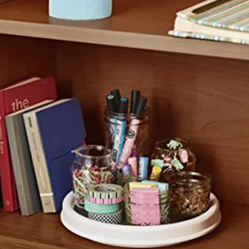 

25/30cm 360° Home Rotating Condiment Storage Rack Creative Rotating Kitchen Storage Tray Kitchen Rotating Spice Rack