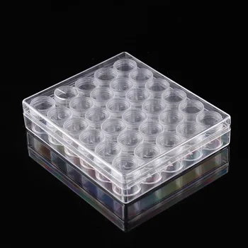 

6g Transparent Cream Jar Mini Cosmetic Bottles Containers Packing Box Pot For Nail Arts Jewelry Beads Organizer